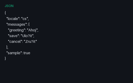 Preview of i18next Messages: CS SAMPLE
