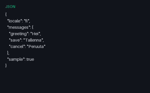 Preview of i18next Messages: FI SAMPLE
