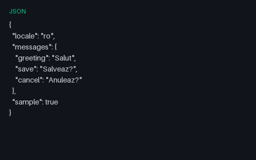 Preview of i18next Messages: RO SAMPLE