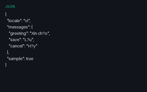 Preview of i18next Messages: VI SAMPLE