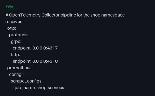 Preview of OpenTelemetry Collector: Three-Signal Pipeline Configuration (yaml)