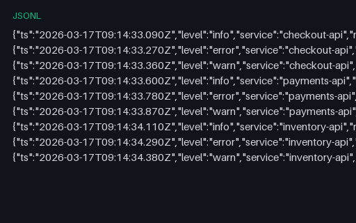 Preview of Structured Log: Multi-Line Stack Traces Inside JSON (jsonl)