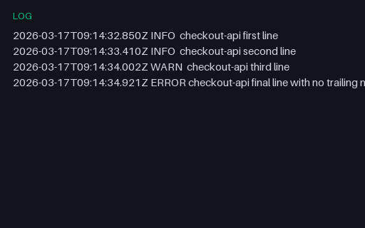 Preview of Plain-Text Log: No Trailing Newline on the Last Line (log)