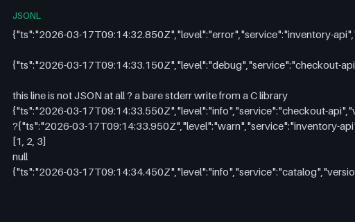 Preview of Structured Log: Blank, Non-JSON and BOM-Prefixed Lines (jsonl)