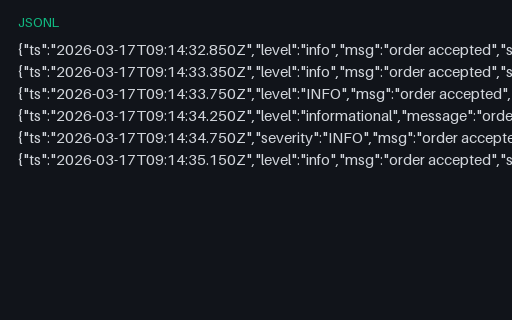 Preview of Structured Log: Schema and Type Drift Across Records (jsonl)