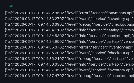 Preview of Structured Log: Truncated Final Record, Intentionally Corrupt (jsonl)