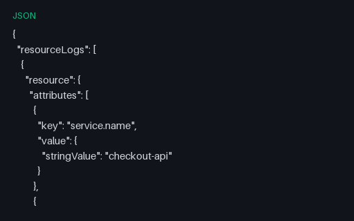 Preview of OTLP Logs: Export Document with Severity and Trace Correlation (json)