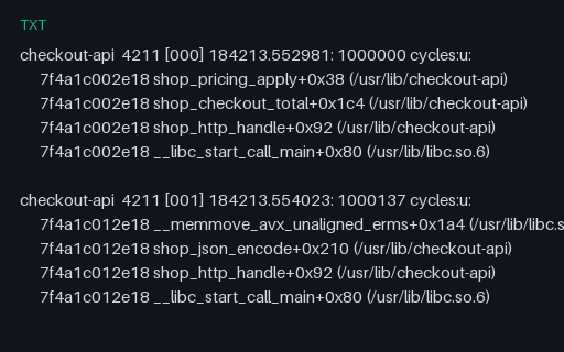 Preview of Linux perf script: Sample Records with Call Chains (txt)