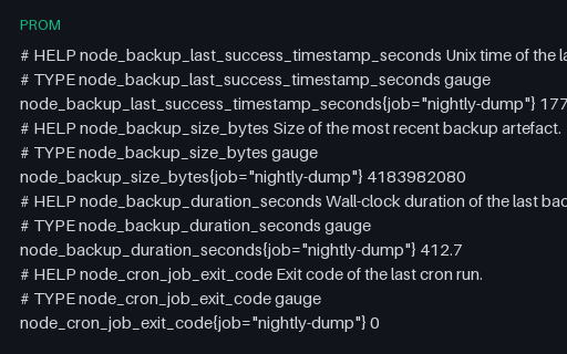 Preview of Prometheus Textfile Collector: Batch Job Metrics (prom)