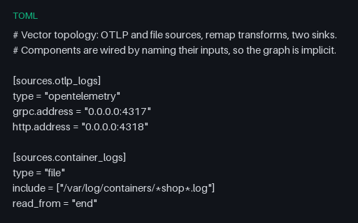 Preview of Vector: Log Topology in TOML with Multi-Line Transforms (toml)