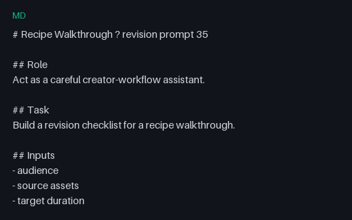 Preview of Vendor-Neutral Recipe Walkthrough Prompt 35
