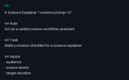 Preview of Vendor-Neutral Science Explainer Prompt 47