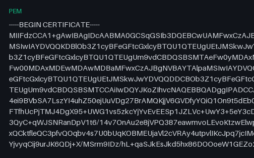 Preview of SAMPLE CA Bundle: Root + Intermediate