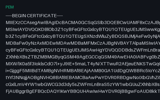 Preview of SAMPLE Leaf Certificate: EC P-256