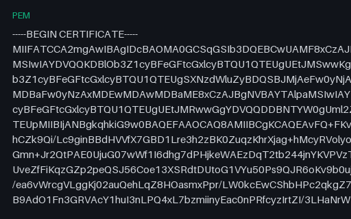 Preview of SAMPLE S/MIME Email Certificate