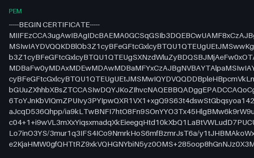 Preview of SAMPLE Leaf Certificate: Expired