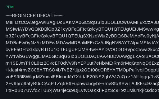 Preview of SAMPLE Leaf Certificate: IP Address SAN