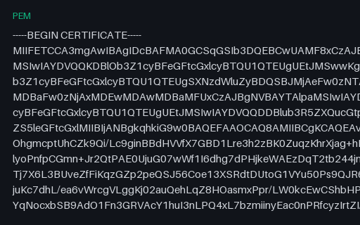 Preview of SAMPLE Leaf Certificate: Not Yet Valid
