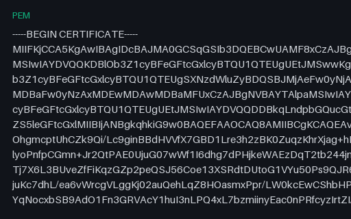 Preview of SAMPLE Leaf Certificate: Wildcard SAN