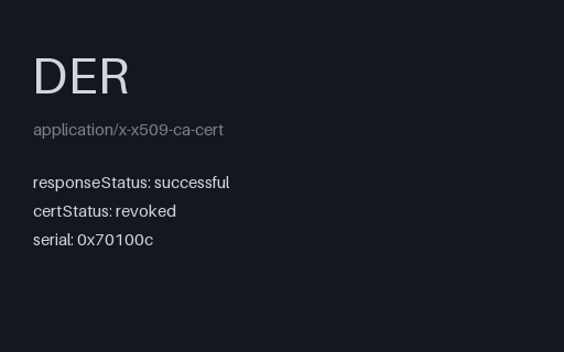 Preview of SAMPLE OCSP Response: Revoked