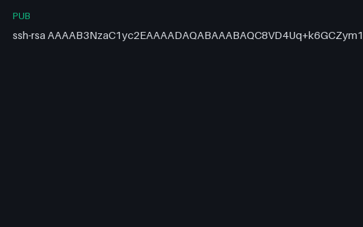 Preview of SAMPLE OpenSSH Public Key: RSA