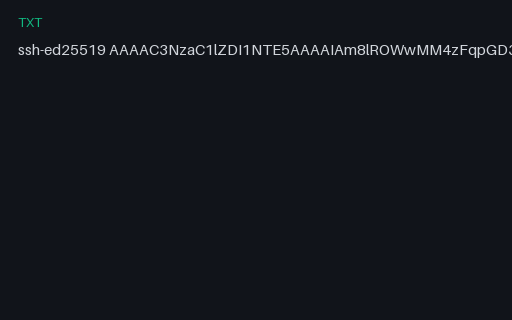 Preview of SSH authorized_keys: SAMPLE
