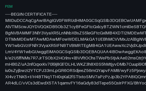 Preview of X.509 Certificate (PEM): Security SAMPLE