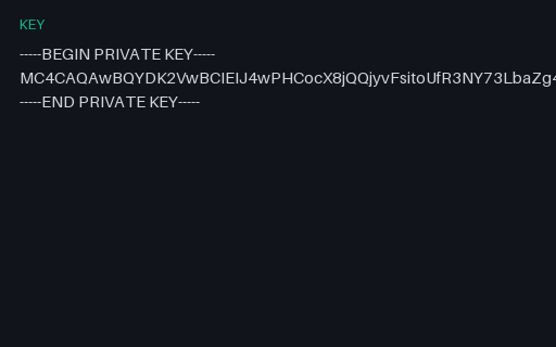 Preview of Ed25519 Private Key (PEM): SAMPLE