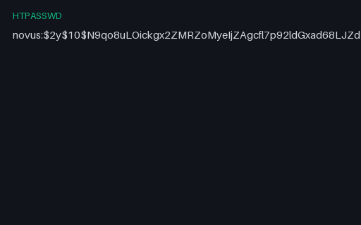 Preview of htpasswd (bcrypt): SAMPLE