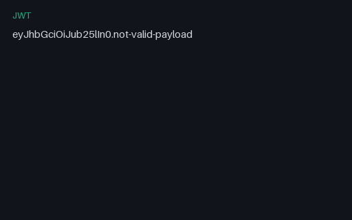 Preview of JWT: Intentionally Invalid Segments