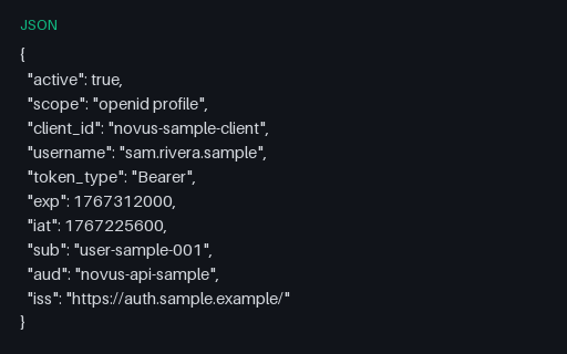Preview of OAuth Token Introspection: SAMPLE