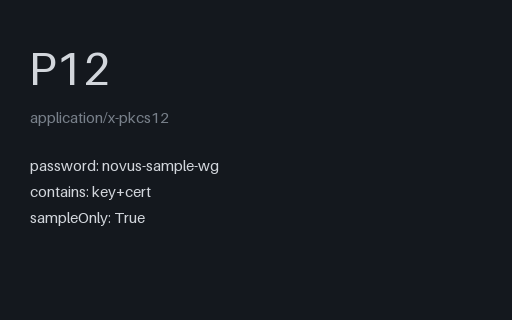 Preview of PKCS#12 Bundle (.p12): SAMPLE