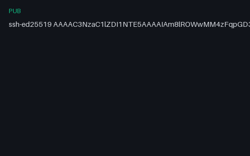Preview of SSH Ed25519 Public Key: SAMPLE