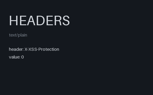 Preview of X-XSS-Protection Header: SAMPLE