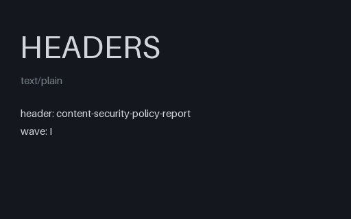 Preview of Security Header: Content Security Policy Report