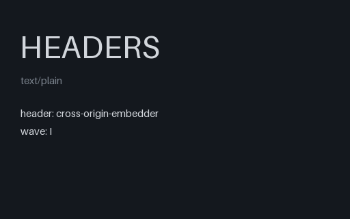 Preview of Security Header: Cross Origin Embedder