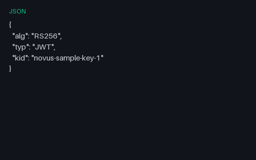 Preview of JWT Header Claims: RS256 SAMPLE