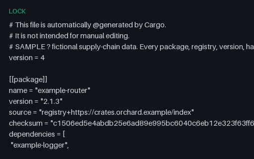 Preview of Cargo.lock (version 4)