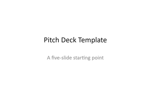 Preview of 5-Slide Pitch Deck Template (PPTX)