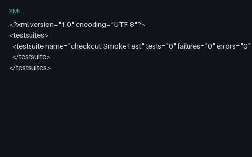 Preview of JUnit XML: Empty Suite (Zero Tests)