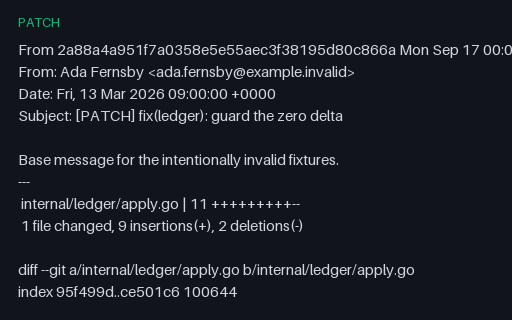 Preview of Git Patch - Intentionally Invalid Hunk Line Counts