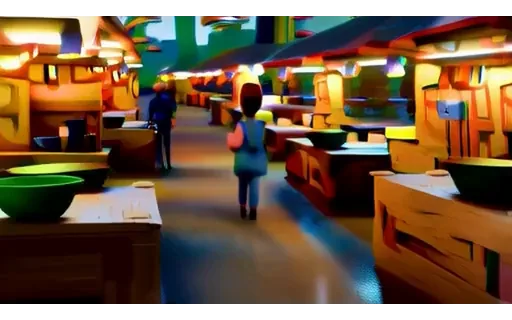Preview of Market walk: 24-second continuous film