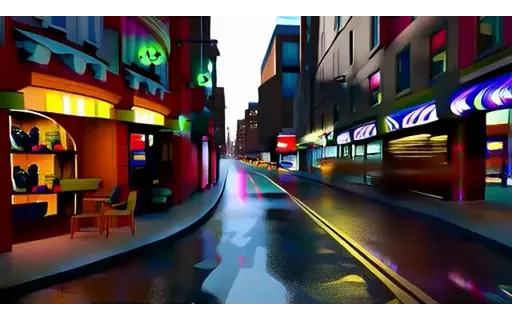 Preview of Street at dusk: 24-second continuous film