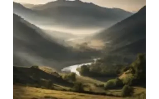 Preview of Mist drifting through a mountain valley: degraded input