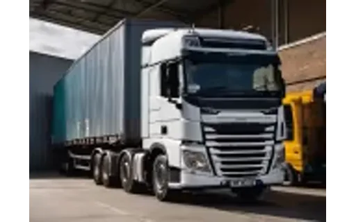 Preview of Articulated lorry at a loading bay: degraded input