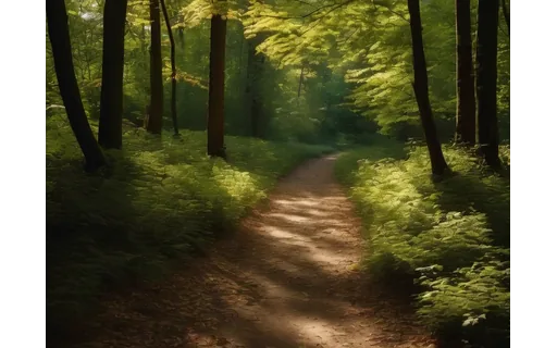 Preview of Dappled light on a forest path