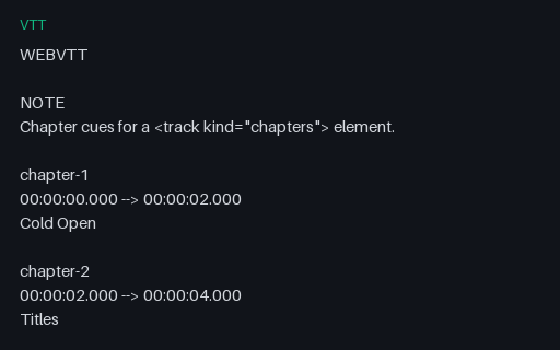 Preview of Chapters: WebVTT Chapter Track