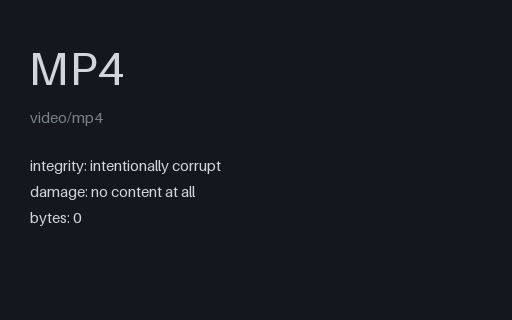 Preview of Intentionally Corrupt: Zero-Byte MP4