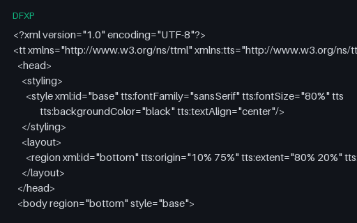 Preview of DFXP: TTML Under Its Other Extension
