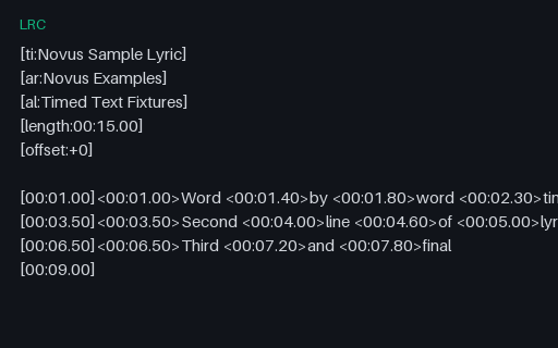 Preview of LRC: Enhanced Word-Level Timing